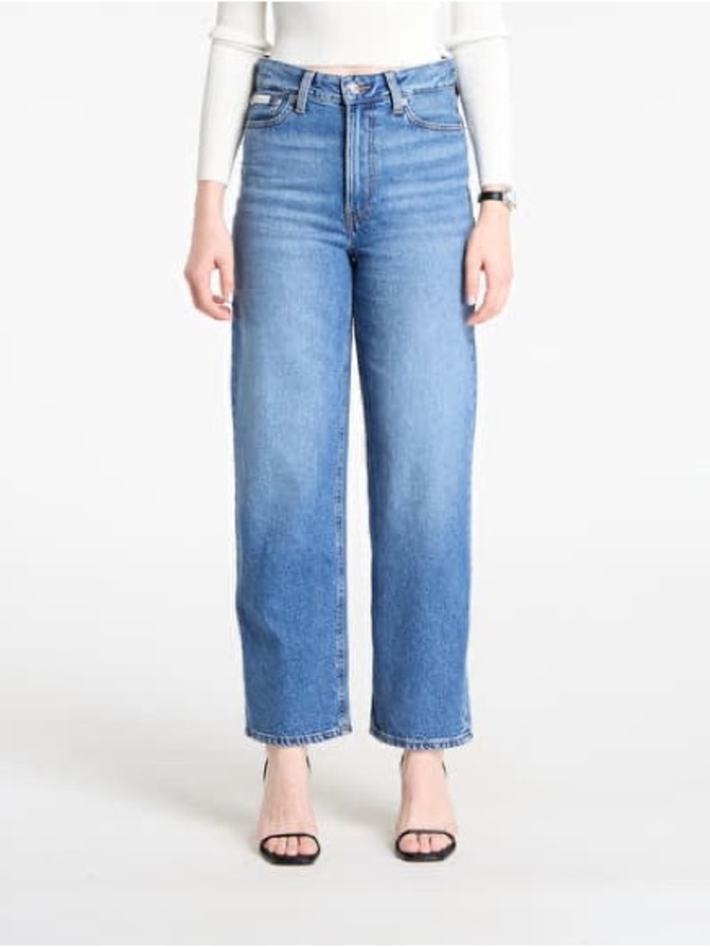 Calvin Klein Jeans Barrel High-Rise Women's Jeans in Light Blue NEW NWT